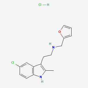 2-(5-chloro-2-methyl-1H-indol-3-yl)-N-(furan-2-ylmethyl)ethanamine hydrochloride
