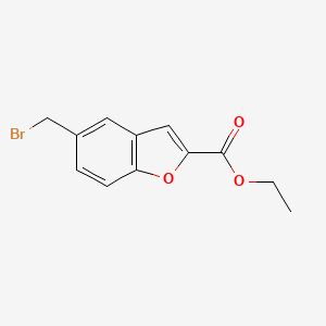 molecular formula C12H11BrO3 B2897993 Ethyl 5-(bromomethyl)-1-benzofuran-2-carboxylate CAS No. 137997-18-3