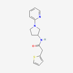 molecular formula C15H17N3OS B2898004 N-(1-(pyridin-2-yl)pyrrolidin-3-yl)-2-(thiophen-2-yl)acetamide CAS No. 1795458-13-7