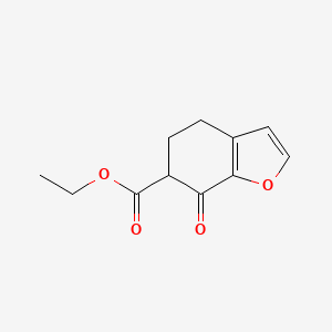 molecular formula C11H12O4 B2898013 Ethyl 7-oxo-4,5,6,7-tetrahydrobenzofuran-6-carboxylate CAS No. 1956378-86-1