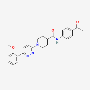 molecular formula C25H26N4O3 B2898037 N-(4-acetylphenyl)-1-[6-(2-methoxyphenyl)pyridazin-3-yl]piperidine-4-carboxamide CAS No. 1105218-73-2