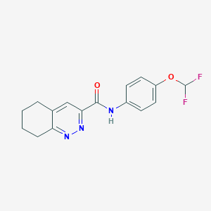 molecular formula C16H15F2N3O2 B2898061 N-[4-(Difluoromethoxy)phenyl]-5,6,7,8-tetrahydrocinnoline-3-carboxamide CAS No. 2415502-75-7