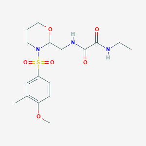 B2898068 N1-ethyl-N2-((3-((4-methoxy-3-methylphenyl)sulfonyl)-1,3-oxazinan-2-yl)methyl)oxalamide CAS No. 872986-35-1