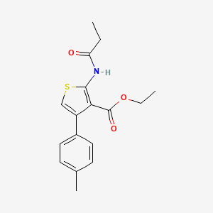 molecular formula C17H19NO3S B2898091 Ethyl 4-(4-methylphenyl)-2-(propanoylamino)thiophene-3-carboxylate CAS No. 546098-75-3