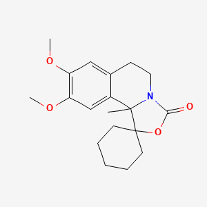 B2898106 8',9'-dimethoxy-10b'-methyl-6',10b'-dihydro-5'H-spiro[cyclohexane-1,1'-[1,3]oxazolo[4,3-a]isoquinolin]-3'-one CAS No. 296793-89-0