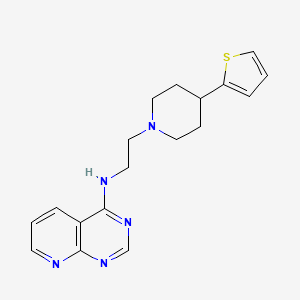 molecular formula C18H21N5S B2898134 N-{2-[4-(thiophen-2-yl)piperidin-1-yl]ethyl}pyrido[2,3-d]pyrimidin-4-amine CAS No. 2380032-72-2