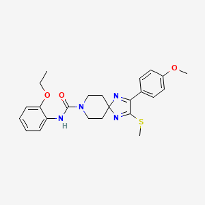molecular formula C24H28N4O3S B2898184 N-(2-ETHOXYPHENYL)-2-(4-METHOXYPHENYL)-3-(METHYLSULFANYL)-1,4,8-TRIAZASPIRO[4.5]DECA-1,3-DIENE-8-CARBOXAMIDE CAS No. 894883-34-2