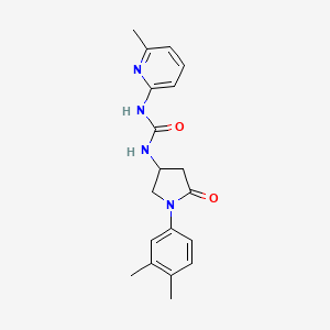 1-(1-(3,4-Dimethylphenyl)-5-oxopyrrolidin-3-yl)-3-(6-methylpyridin-2-yl)urea