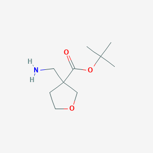 molecular formula C10H19NO3 B2898219 Tert-butyl 3-(aminomethyl)oxolane-3-carboxylate CAS No. 2137778-54-0