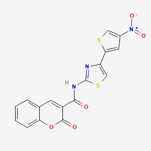 molecular formula C17H9N3O5S2 B2898222 N-(4-(4-nitrothiophen-2-yl)thiazol-2-yl)-2-oxo-2H-chromene-3-carboxamide CAS No. 477280-66-3