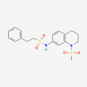 N-(1-methylsulfonyl-3,4-dihydro-2H-quinolin-7-yl)-2-phenylethanesulfonamide