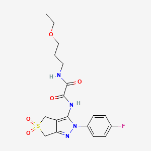 N1-(3-ethoxypropyl)-N2-(2-(4-fluorophenyl)-5,5-dioxido-4,6-dihydro-2H-thieno[3,4-c]pyrazol-3-yl)oxalamide