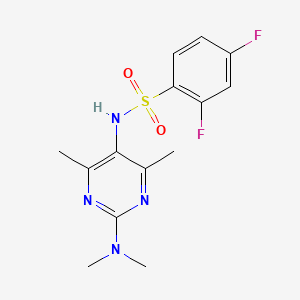 N-(2-(dimethylamino)-4,6-dimethylpyrimidin-5-yl)-2,4-difluorobenzenesulfonamide