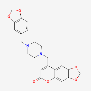 8-((4-(benzo[d][1,3]dioxol-5-ylmethyl)piperazin-1-yl)methyl)-6H-[1,3]dioxolo[4,5-g]chromen-6-one