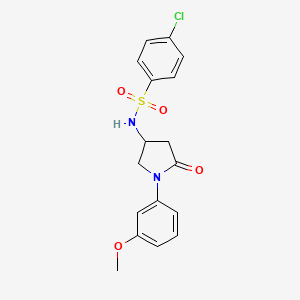 4-chloro-N-(1-(3-methoxyphenyl)-5-oxopyrrolidin-3-yl)benzenesulfonamide