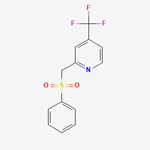 2-[(Benzenesulfonyl)methyl]-4-(trifluoromethyl)pyridine