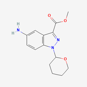 Methyl 5-amino-1-(oxan-2-yl)indazole-3-carboxylate