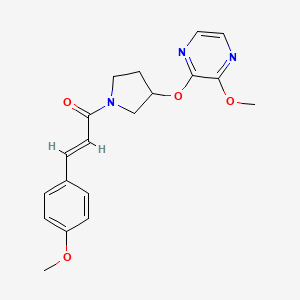 (E)-3-(4-methoxyphenyl)-1-(3-((3-methoxypyrazin-2-yl)oxy)pyrrolidin-1-yl)prop-2-en-1-one