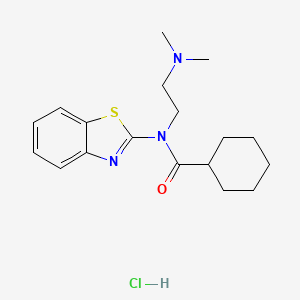 N-(benzo[d]thiazol-2-yl)-N-(2-(dimethylamino)ethyl)cyclohexanecarboxamide hydrochloride