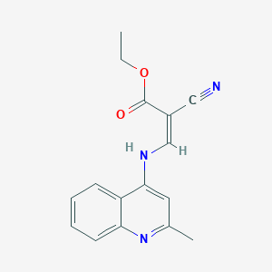 ethyl (Z)-2-cyano-3-[(2-methylquinolin-4-yl)amino]prop-2-enoate