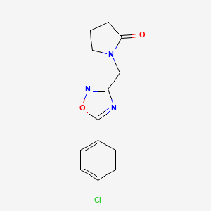 1-{[5-(4-Chlorophenyl)-1,2,4-oxadiazol-3-yl]methyl}pyrrolidin-2-one