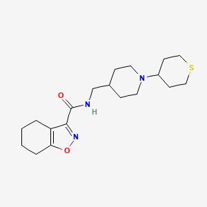 molecular formula C19H29N3O2S B2898301 N-{[1-(thian-4-yl)piperidin-4-yl]methyl}-4,5,6,7-tetrahydro-1,2-benzoxazole-3-carboxamide CAS No. 2034308-79-5