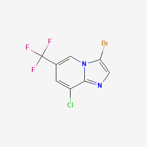 molecular formula C8H3BrClF3N2 B2898305 3-Bromo-8-chloro-6-(trifluoromethyl)imidazo[1,2-a]pyridine CAS No. 900019-65-0