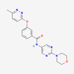 3-((6-methylpyridazin-3-yl)oxy)-N-(2-morpholinopyrimidin-5-yl)benzamide