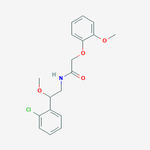 molecular formula C18H20ClNO4 B2898320 N-[2-(2-chlorophenyl)-2-methoxyethyl]-2-(2-methoxyphenoxy)acetamide CAS No. 1788558-92-8