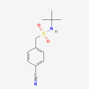 molecular formula C12H16N2O2S B2898355 N-tert-butyl-1-(4-cyanophenyl)methanesulfonamide CAS No. 1041602-66-7