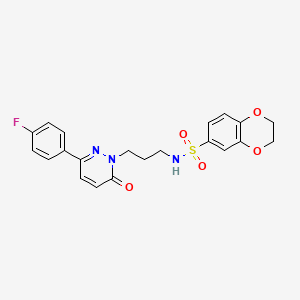 N-(3-(3-(4-fluorophenyl)-6-oxopyridazin-1(6H)-yl)propyl)-2,3-dihydrobenzo[b][1,4]dioxine-6-sulfonamide