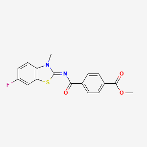 (E)-methyl 4-((6-fluoro-3-methylbenzo[d]thiazol-2(3H)-ylidene)carbamoyl)benzoate