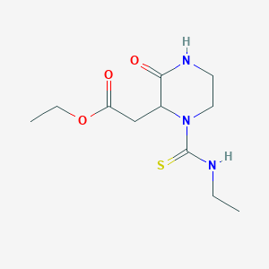 (1-Ethylthiocarbamoyl-3-oxopiperazin-2-yl)acetic acid, ethyl ester