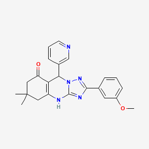2-(3-methoxyphenyl)-6,6-dimethyl-9-(pyridin-3-yl)-5,6,7,9-tetrahydro-[1,2,4]triazolo[5,1-b]quinazolin-8(4H)-one