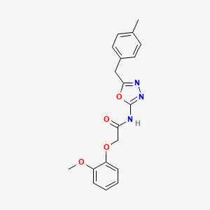 2-(2-methoxyphenoxy)-N-(5-(4-methylbenzyl)-1,3,4-oxadiazol-2-yl)acetamide