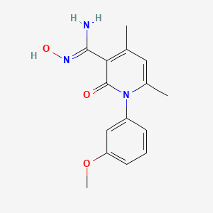 N'-hydroxy-1-(3-methoxyphenyl)-4,6-dimethyl-2-oxo-1,2-dihydropyridine-3-carboximidamide