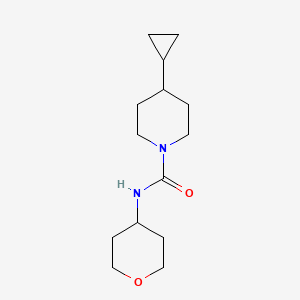 4-Cyclopropyl-N-(oxan-4-yl)piperidine-1-carboxamide