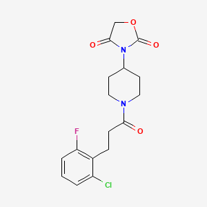 3-(1-(3-(2-Chloro-6-fluorophenyl)propanoyl)piperidin-4-yl)oxazolidine-2,4-dione