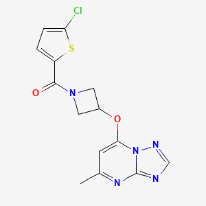 1-(5-Chlorothiophene-2-carbonyl)-3-({5-methyl-[1,2,4]triazolo[1,5-a]pyrimidin-7-yl}oxy)azetidine
