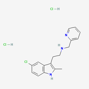 2-(5-chloro-2-methyl-1H-indol-3-yl)-N-(pyridin-2-ylmethyl)ethanamine dihydrochloride