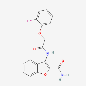 3-(2-(2-Fluorophenoxy)acetamido)benzofuran-2-carboxamide
