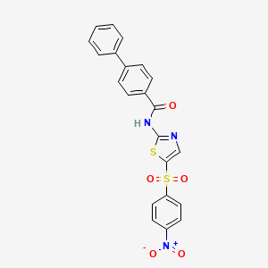 N-[5-(4-nitrophenyl)sulfonyl-1,3-thiazol-2-yl]-4-phenylbenzamide