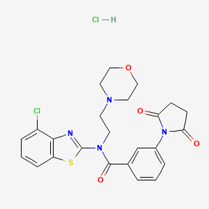 N-(4-chlorobenzo[d]thiazol-2-yl)-3-(2,5-dioxopyrrolidin-1-yl)-N-(2-morpholinoethyl)benzamide hydrochloride