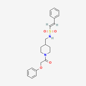 (E)-N-((1-(2-phenoxyacetyl)piperidin-4-yl)methyl)-2-phenylethenesulfonamide