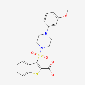 molecular formula C21H22N2O5S2 B2898405 Methyl 3-{[4-(3-methoxyphenyl)piperazin-1-yl]sulfonyl}-1-benzothiophene-2-carboxylate CAS No. 932303-35-0