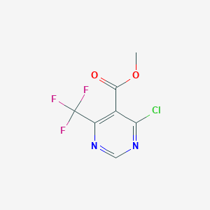 molecular formula C7H4ClF3N2O2 B2898418 Methyl 4-chloro-6-(trifluoromethyl)pyrimidine-5-carboxylate CAS No. 1804890-92-3