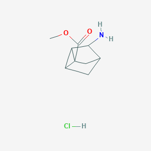 molecular formula C9H14ClNO2 B2898426 methyl3-aminotricyclo[2.2.1.0,2,6]heptane-1-carboxylatehydrochloride CAS No. 2490400-52-5