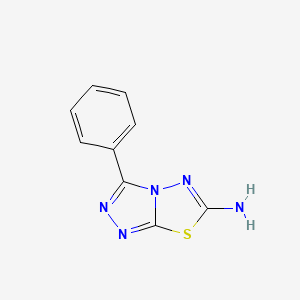 molecular formula C9H7N5S B2898429 3-Phenyl-[1,2,4]triazolo[3,4-b][1,3,4]thiadiazol-6-amine CAS No. 3176-53-2