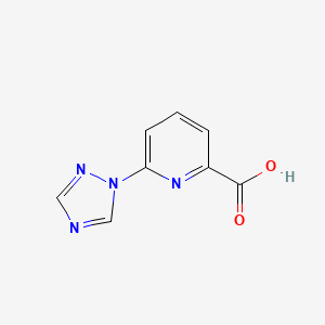 molecular formula C8H6N4O2 B2898434 6-(1H-1,2,4-triazol-1-yl)pyridine-2-carboxylic acid CAS No. 1250552-50-1