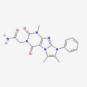 2-(4,7,8-Trimethyl-1,3-dioxo-6-phenylpurino[7,8-a]imidazol-2-yl)acetamide